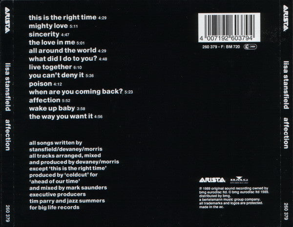 Lisa Stansfield : Affection (CD, Album)
