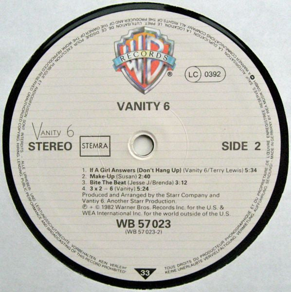Vanity 6 : Vanity 6 (LP, Album)