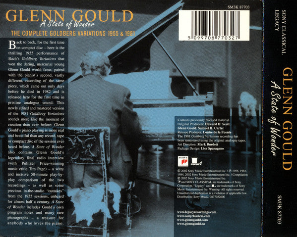 Glenn Gould : A State Of Wonder • The Complete Goldberg Variations 1955 & 1981 (3xCD, Comp, RM)