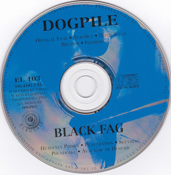 Dogpile : Black Fag (CD, Album)