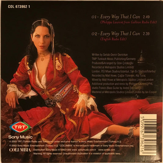 Sertab Erener : Every Way That I Can (CD, Single, car)
