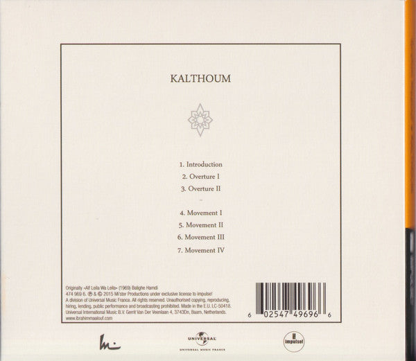 Ibrahim Maalouf : Kalthoum (CD, Album, Gat)