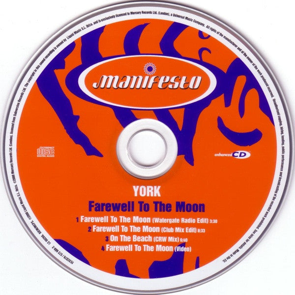 York : Farewell To The Moon (CD, Single, Enh)