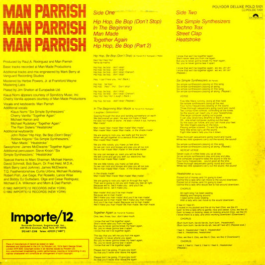 Man Parrish : Man Parrish (LP, Album)