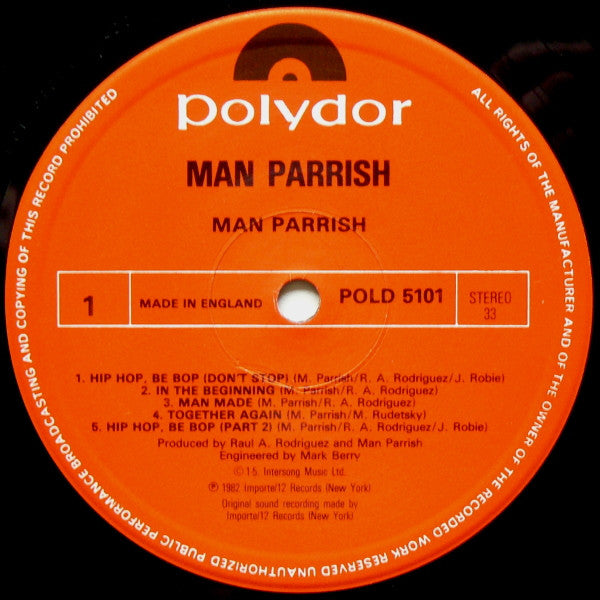 Man Parrish : Man Parrish (LP, Album)