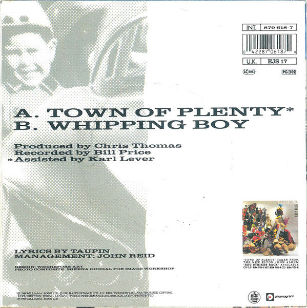 Elton John : Town Of Plenty (7", Single)