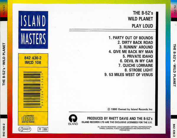The B-52's : Wild Planet (CD, Album, RE, RP, PMD)
