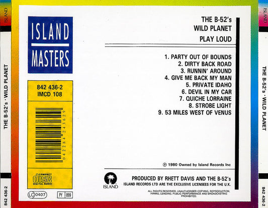 The B-52's : Wild Planet (CD, Album, RE, RP, PMD)