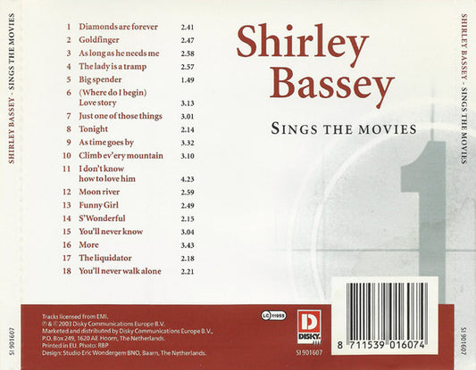 Shirley Bassey : Sings The Movies (CD, Comp)