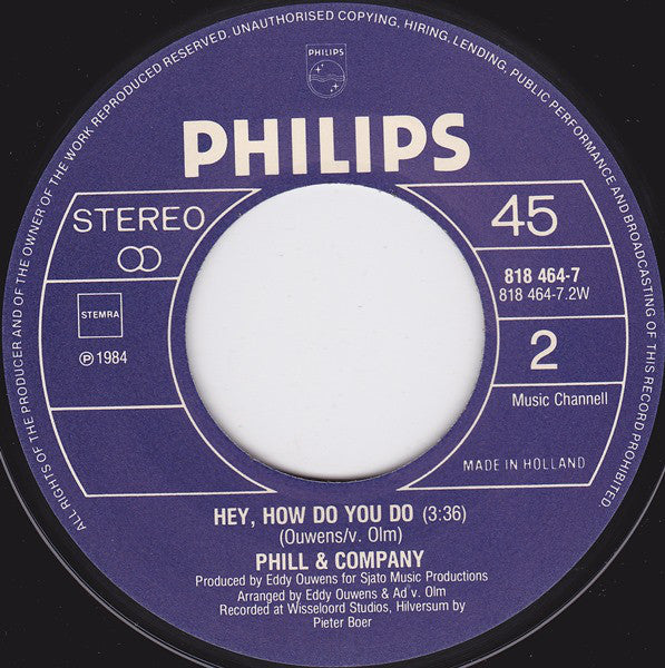 Phill & Company : Tralala (7")