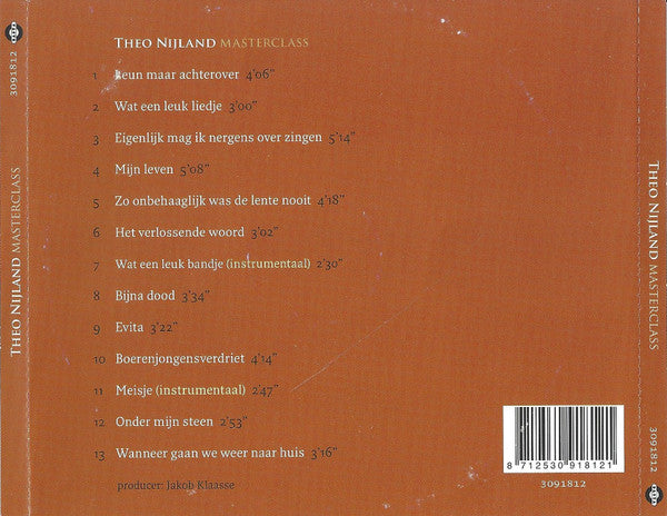 Theo Nijland : Masterclass (CD, Album)