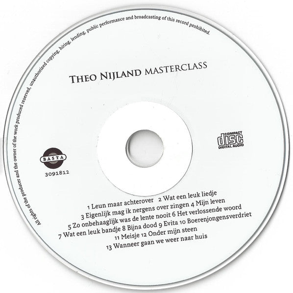 Theo Nijland : Masterclass (CD, Album)