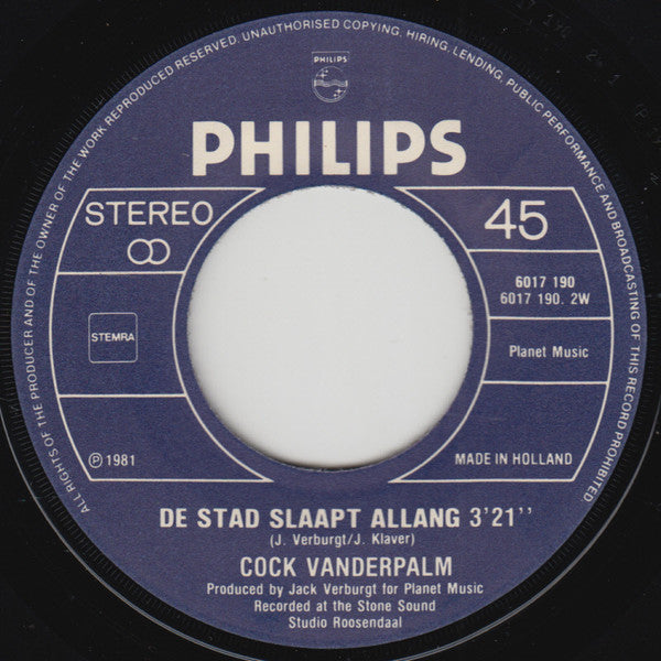 Cock van der Palm : Het Was Een Tango (7", Single)
