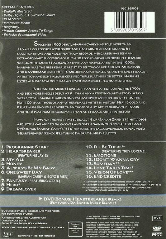 Mariah Carey : #1's (DVD-V, Comp, Multichannel, PAL)