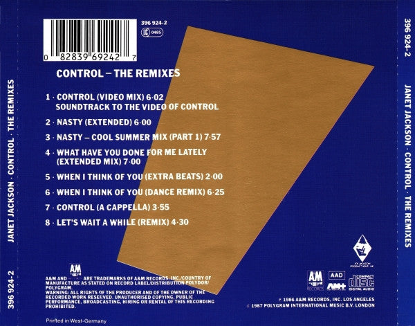Janet Jackson : Control - The Remixes (CD, Comp)