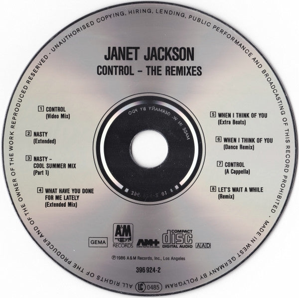 Janet Jackson : Control - The Remixes (CD, Comp)
