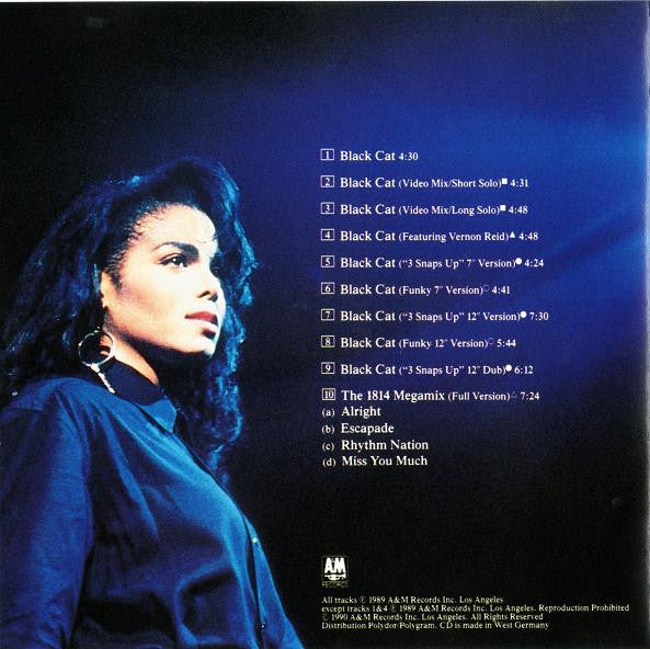 Janet Jackson : Black Cat (Includes 9 Versions Of Black Cat Plus The 1814 Megamix (Full Version)) (CD, Maxi)