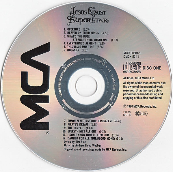 Various, Andrew Lloyd Webber And Tim Rice : Jesus Christ Superstar - A Rock Opera (2xCD, Album, RE, RP)