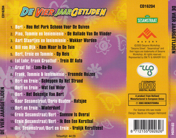 Sesamstraat : De Vier Jaargetijden (CD, Album)