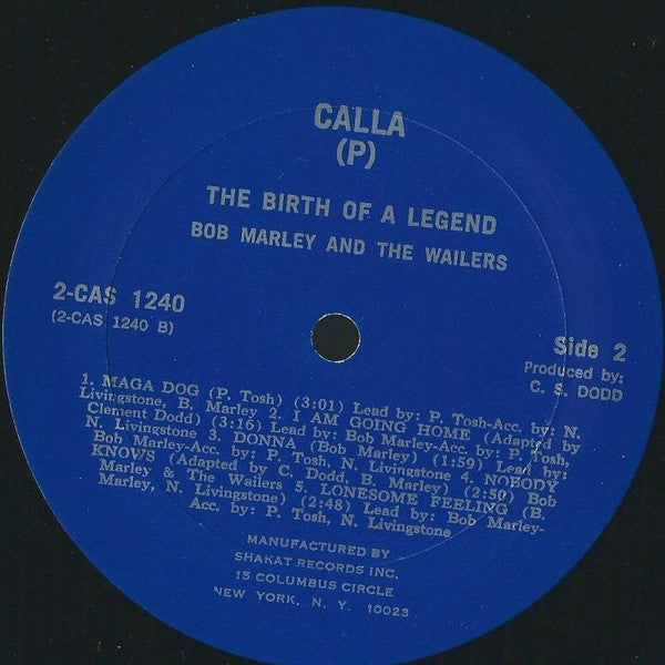 Bob Marley & The Wailers : The Birth Of A Legend (2xLP, Comp)