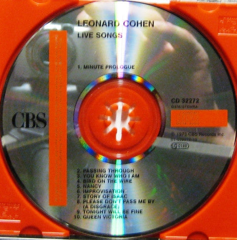 Leonard Cohen : Live Songs (CD, Album, RE)