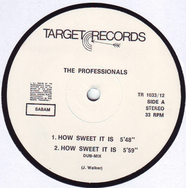 The Professionals (8) : How Sweet It Is (12")