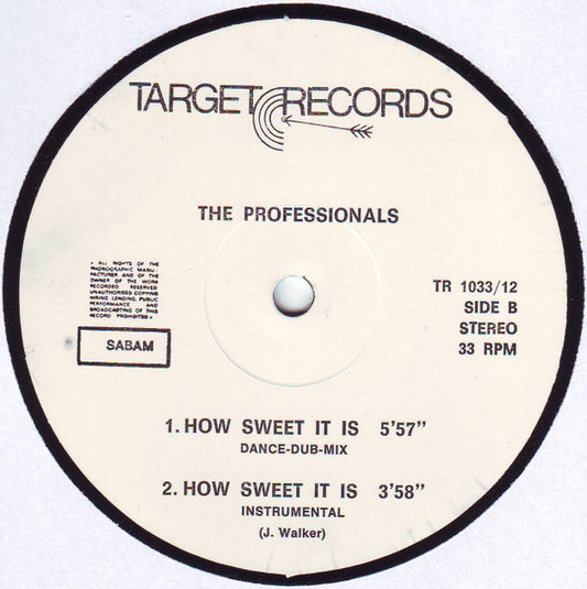 The Professionals (8) : How Sweet It Is (12")
