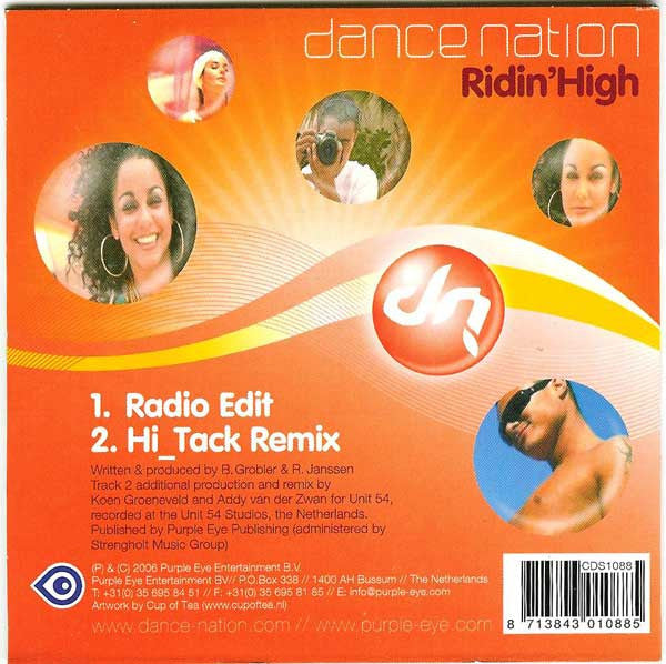 Dance Nation : Ridin' High (CD, Single, (Ca)