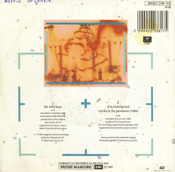 Duran Duran : The Wild Boys   (7", Single)