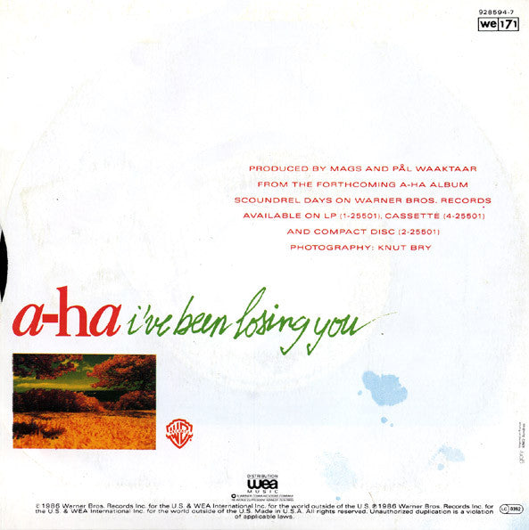 a-ha : I've Been Losing You (7", Single)