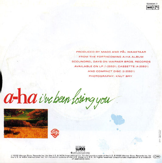 a-ha : I've Been Losing You (7", Single)