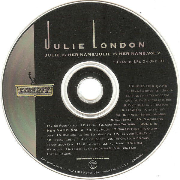 Julie London : Julie Is Her Name / Julie Is Her Name, Vol. 2 (CD, Comp, Cap)