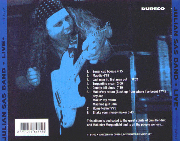 Julian Sas Band : Live (CD, Album)