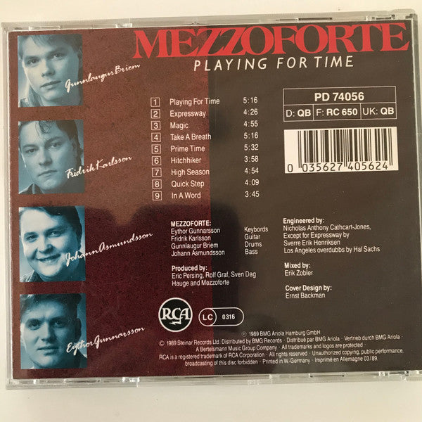 Mezzoforte : Playing For Time (CD, Album)