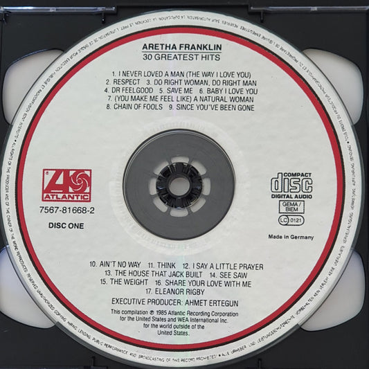 Aretha Franklin : 30 Greatest Hits (2xCD, Comp, RM, RP)