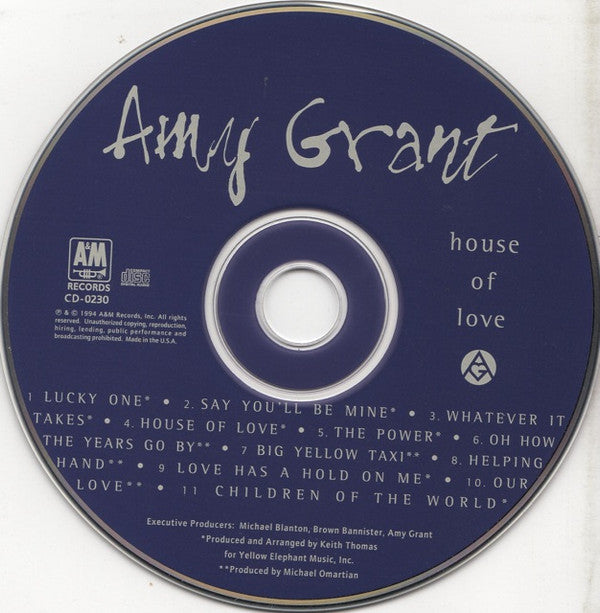 Amy Grant : House Of Love (CD, Album, Club)