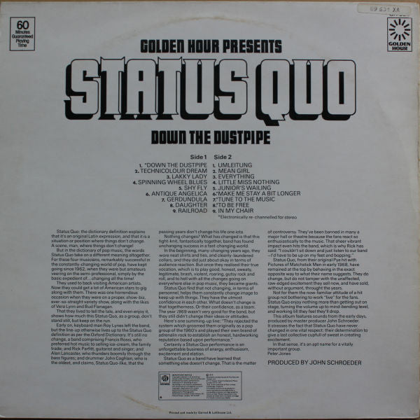 Status Quo : Status Quo - Down The Dustpipe (LP, Comp)