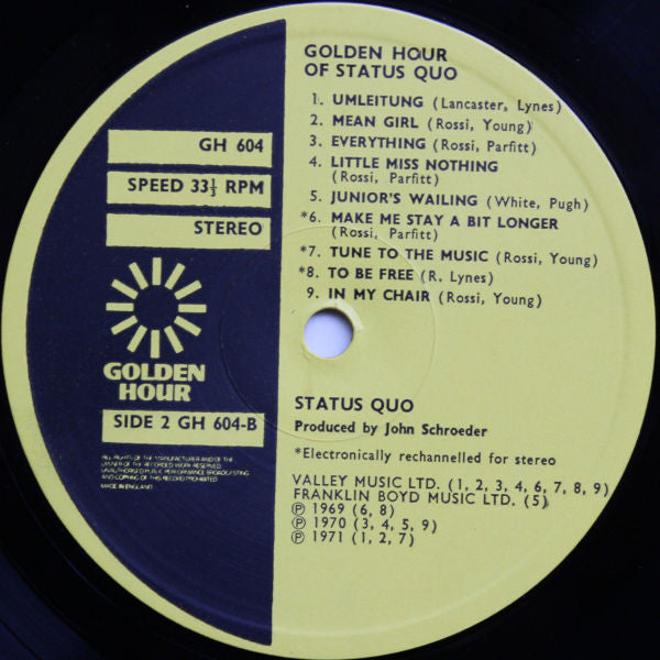 Status Quo : Status Quo - Down The Dustpipe (LP, Comp)