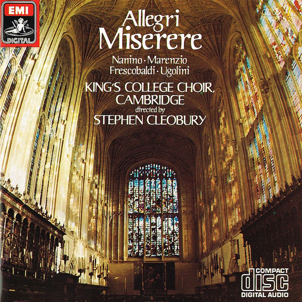 Gregorio Allegri / Giovanni Maria Nanino / Luca Marenzio / Girolamo Frescobaldi / Vincenzo Ugolini - The King's College Choir Of Cambridge Directed By Stephen Cleobury : Miserere (CD, Album)