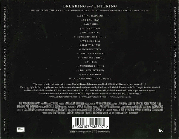 Underworld And Gabriel Yared : Breaking And Entering (Music From The Film) (CD, Album)