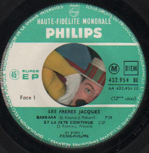 Les Frères Jacques : 12ème Série - Barbara (7", EP)
