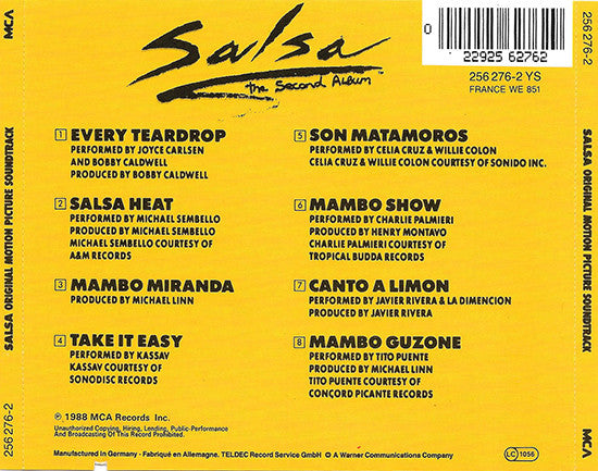 Various : Salsa. The Second Album. Original Motion Picture Soundtrack (CD, Comp)