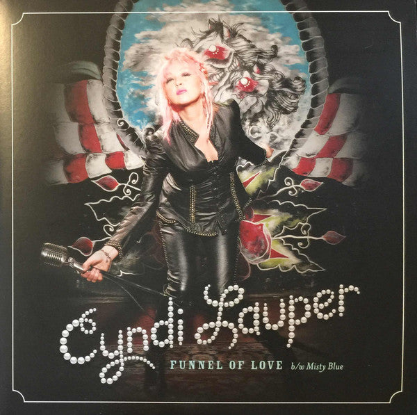 Cyndi Lauper : Funnel Of Love (7", Ltd, Promo, Pin)