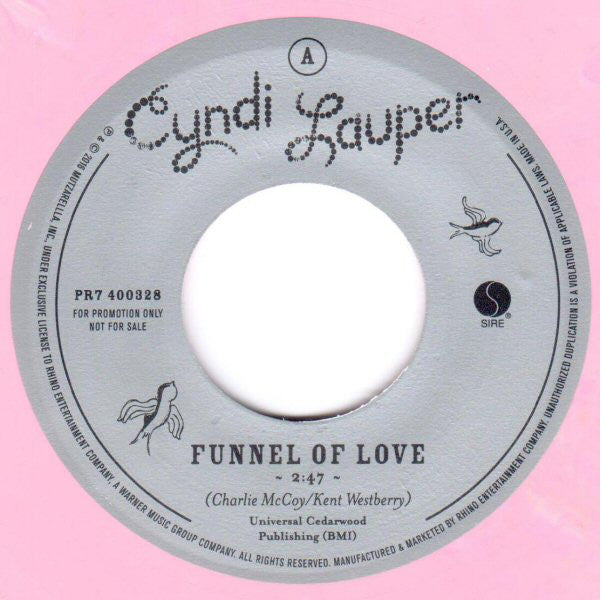 Cyndi Lauper : Funnel Of Love (7", Ltd, Promo, Pin)