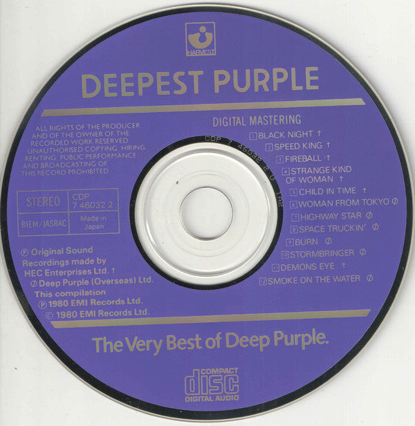 Deep Purple : Deepest Purple: The Very Best Of Deep Purple (CD, Comp)