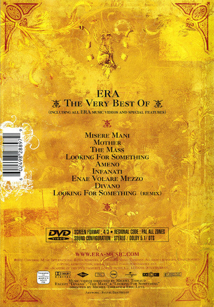 Era : The Very Best Of Era (The Complete Era Video Collection) (DVD-V, Comp, PAL)