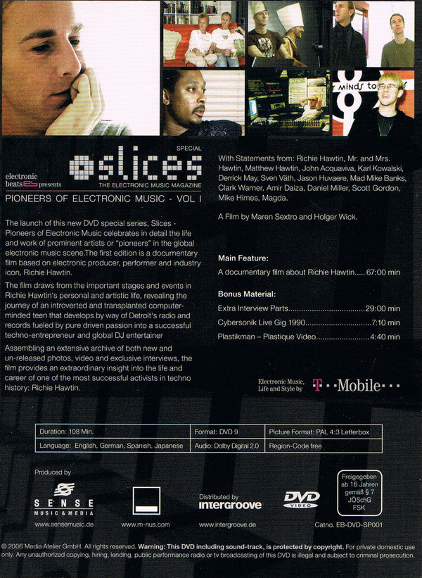 Richie Hawtin : Slices - Pioneers Of Electronic Music - Vol. I - A Documentary Film About Richie Hawtin (DVD-V, PAL, DVD)