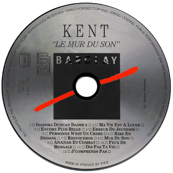 Kent (7) : Le Mur Du Son (CD, Album)
