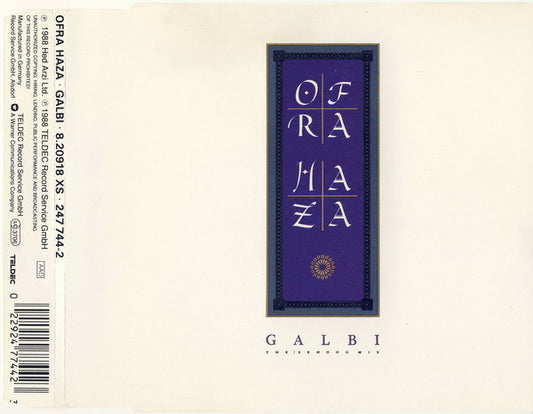 Ofra Haza : Galbi (The Sehoog Mix) (CD, Mini, Maxi)