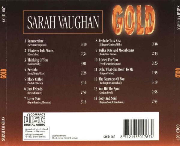 Sarah Vaughan : Gold (CD, Comp)